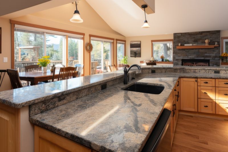 Kitchen with Installed Granite